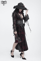Gothic Ruffle Cross Handbag