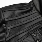Dystopian Cutout Leather Top