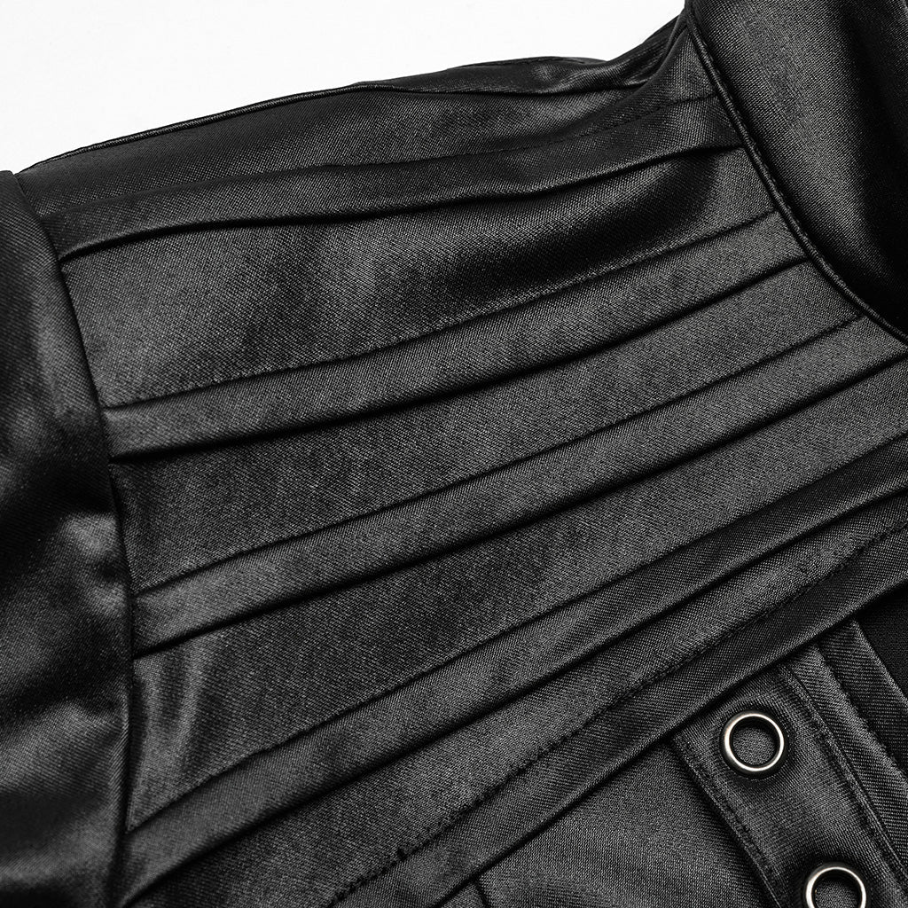 Dystopian Cutout Leather Top