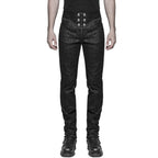Victorian Button Leather Design Trousers