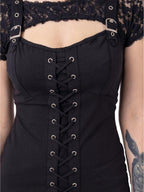 Lace Up Chest Cut Out Top