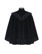 Elegant Collar Velvet Cape