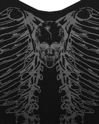 Full Sleeve Ribcage Skeleton Ring Cutout Spine Top