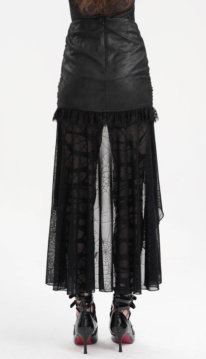 Hi-Lo Cobweb Chain Trail Skirt