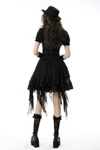 Ruffle Neckline Short Blouse