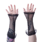 Lace Mesh Finger Loop Gloves