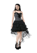 Hi-Lo Net Lace Tail Skirt