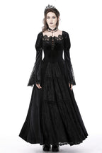 Velvet Lace Detailed Maxi Dress
