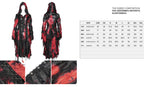 Black & Red Bloody Shredded Hood Jacket