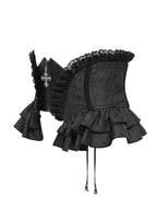 Crucifix Rose Frill Corset Belt