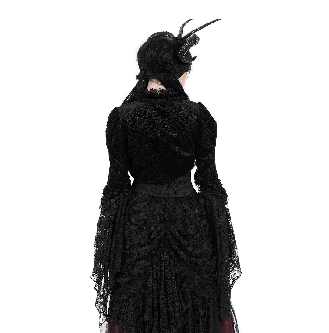 Patterned Lace Sleeve Shrug