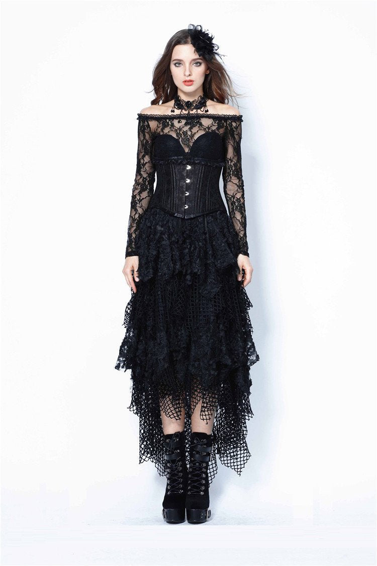 Messy Mesh Layered Skirt