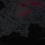 Black Gothic Hi-Lo Waterfall Velvet Sleeveless Dress