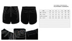 Black Velvet Zip Chain Hot Pants