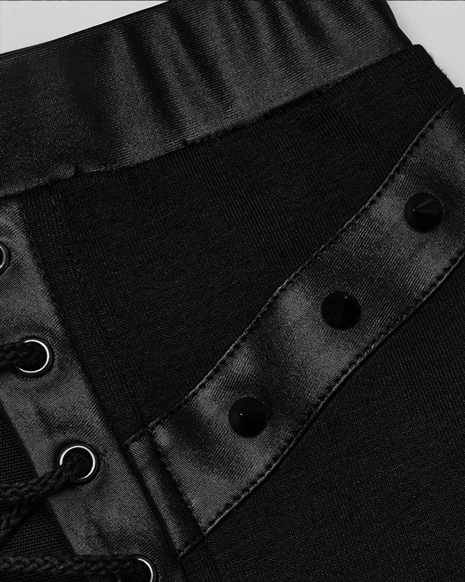 Side Split Lace Up Skirt