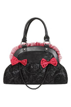 Patterned Frill & Bow Handbag