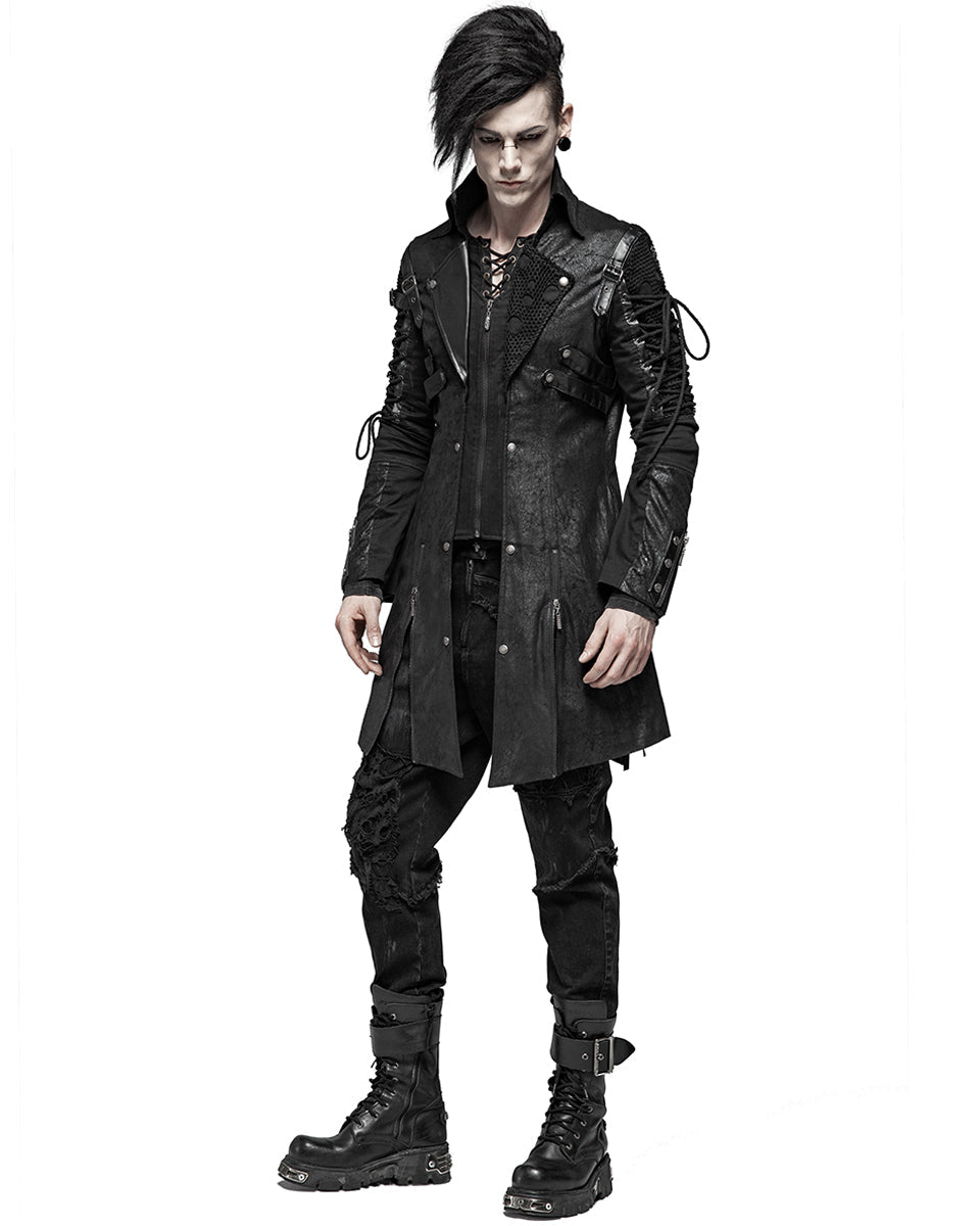 Mens Black Dystopian Jacket