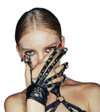 Women’s Skeleton Skull Chain Hand Claw Glove