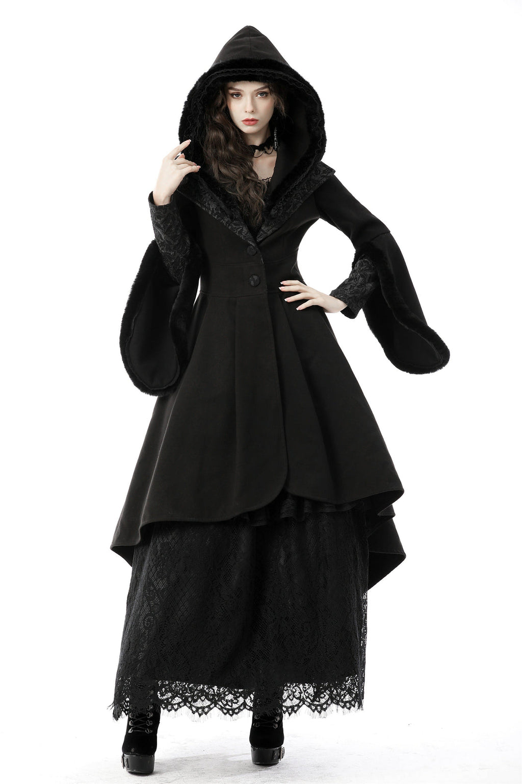 Midnight Romance Hooded Coat