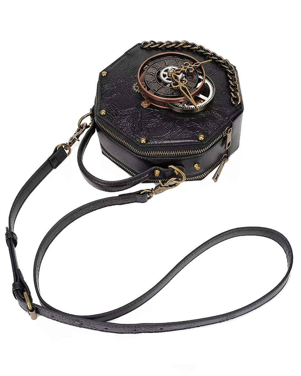 Steampunk Octagon Clock Bag
