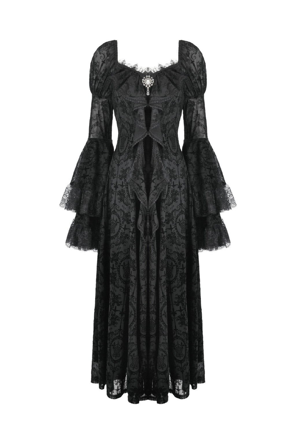 Royal Jewel Layer Sleeve Dress