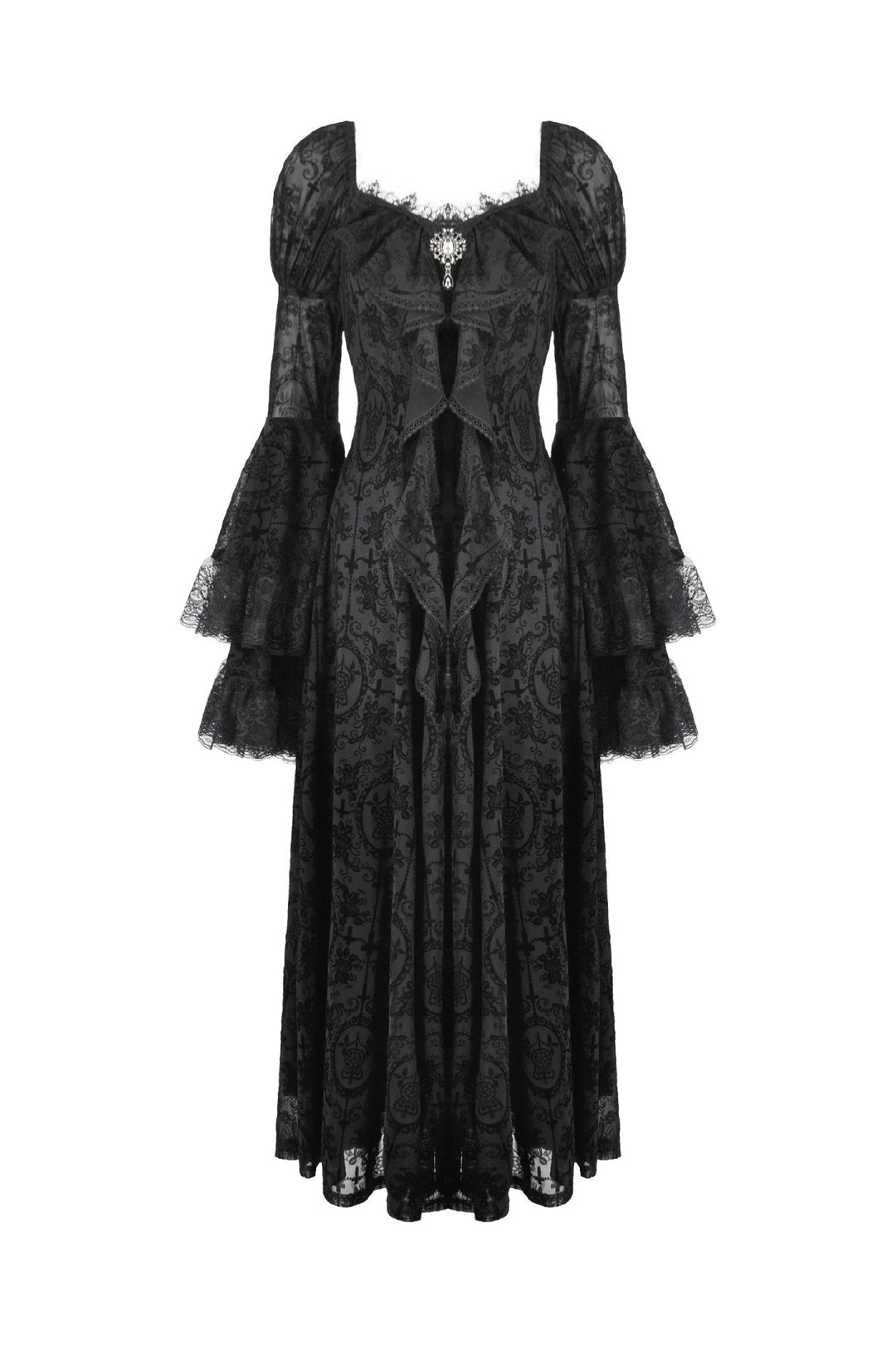 Royal Jewel Layer Sleeve Dress
