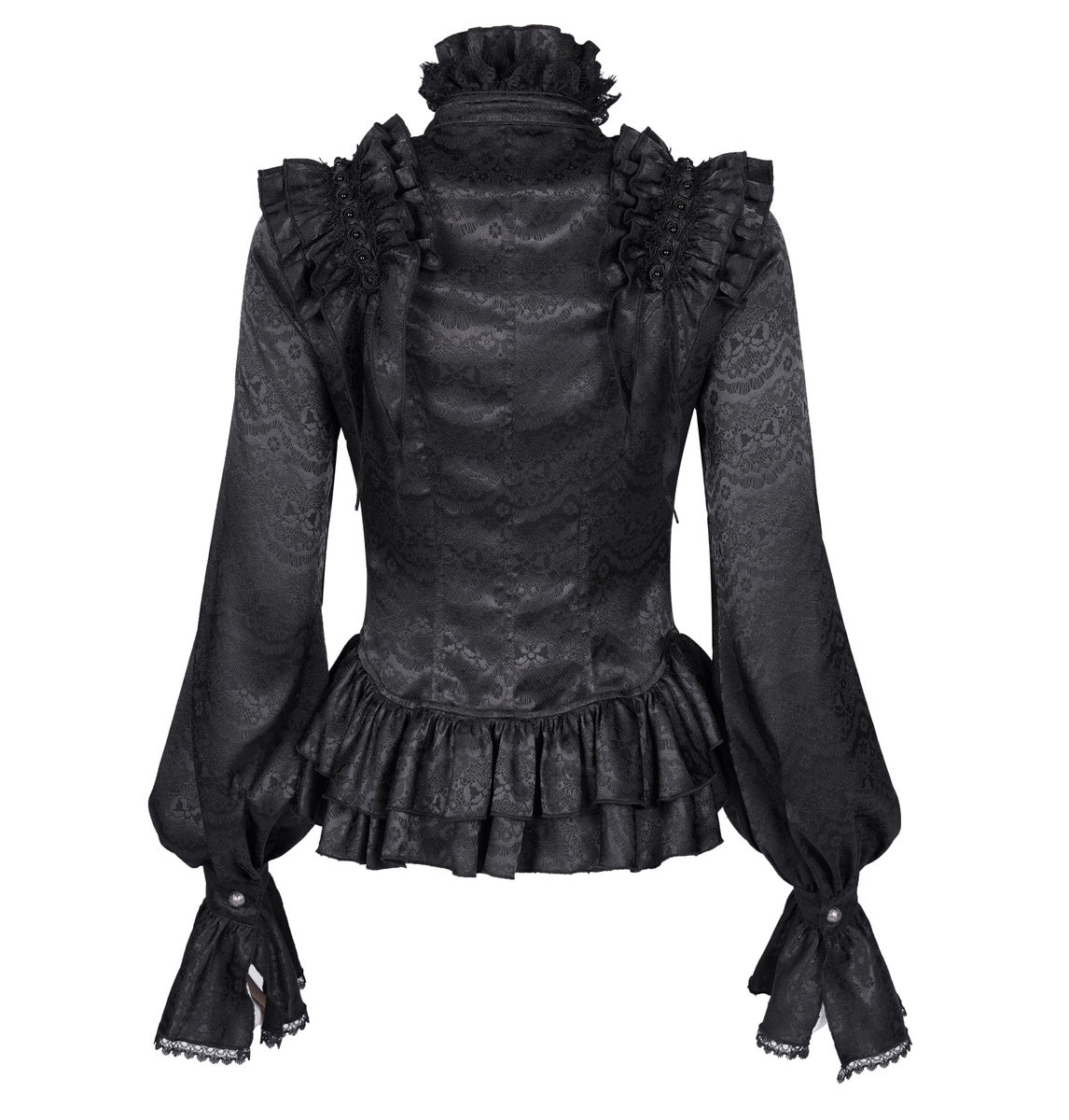 Frilly High Neck Doll Blouse