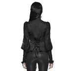 Ruffle High Neck Lace Gothic Blouse