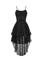 Lace Frilly Hi-Lo Strap Dress