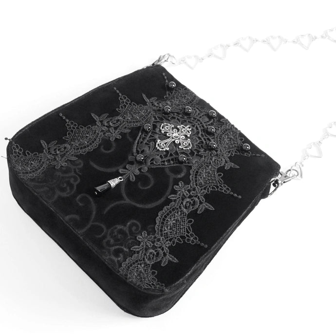 Crucifix Heart Chain Bag