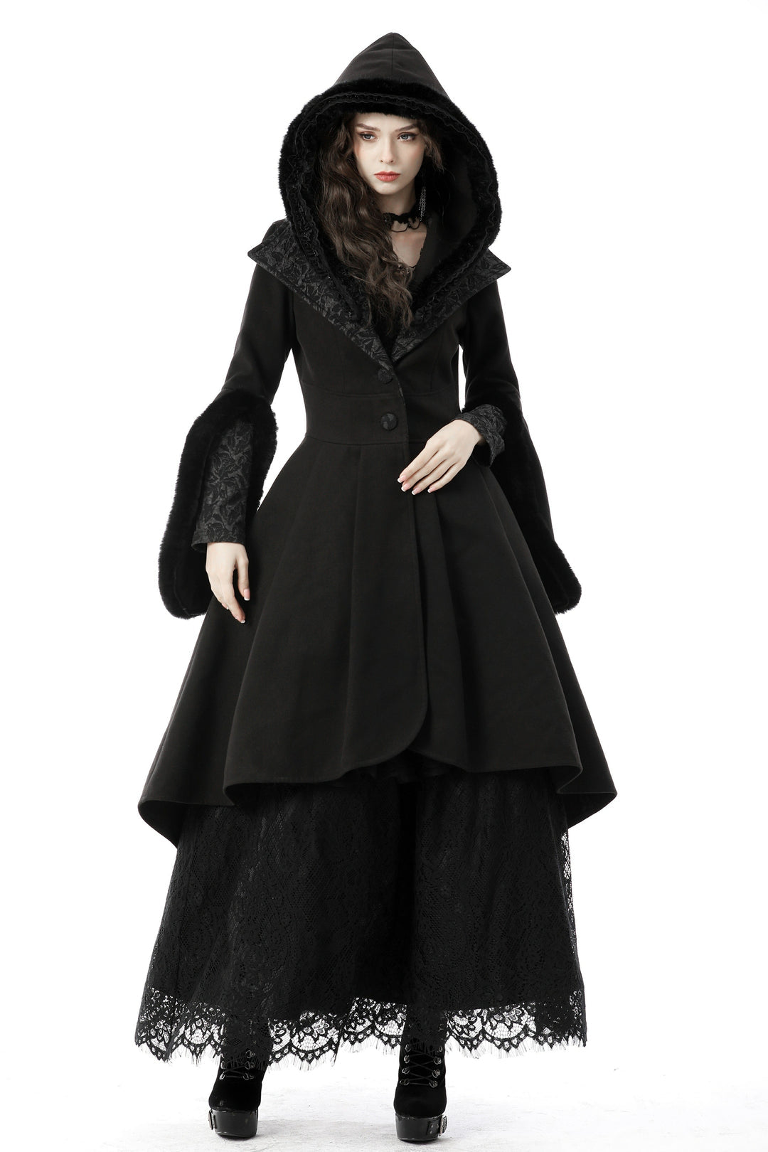 Midnight Romance Hooded Coat