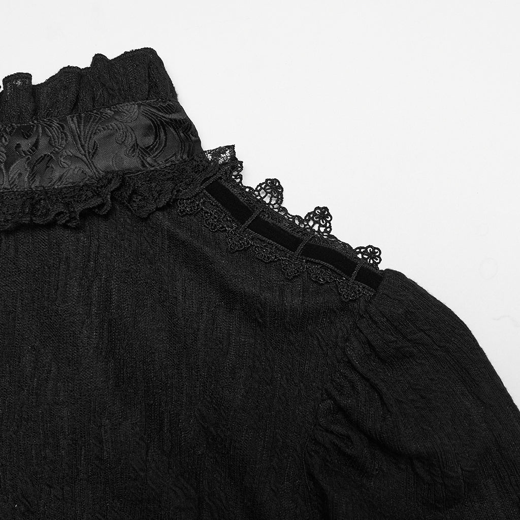 High Neck Laced Blouse