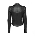 Dystopian Cutout Leather Top