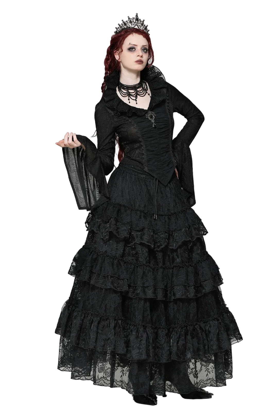 Rose Layered Lace Skirt