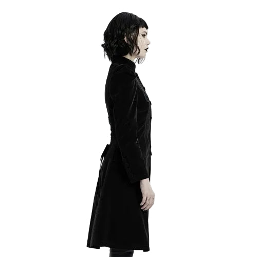 Mid Length Elegant Velvet Gothic Coat