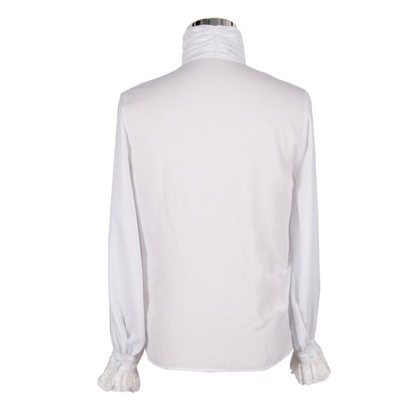 White Victorian Chiffon Ruffle Shirt
