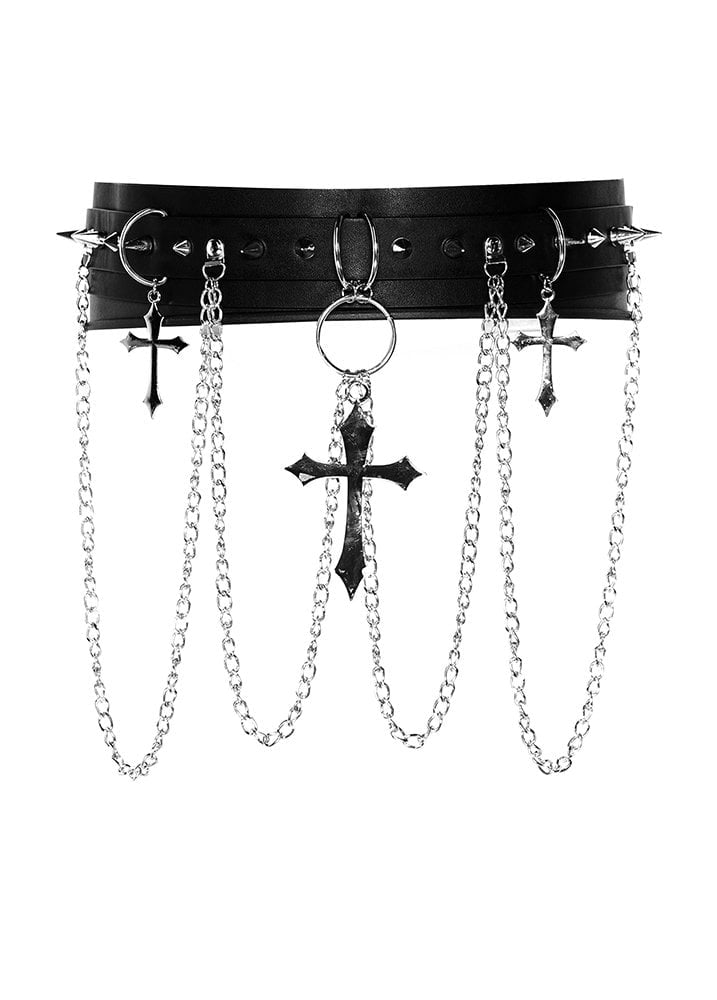 Crucifix Chained Belt
