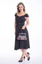 Gingham Skull Cherry Retro Bag