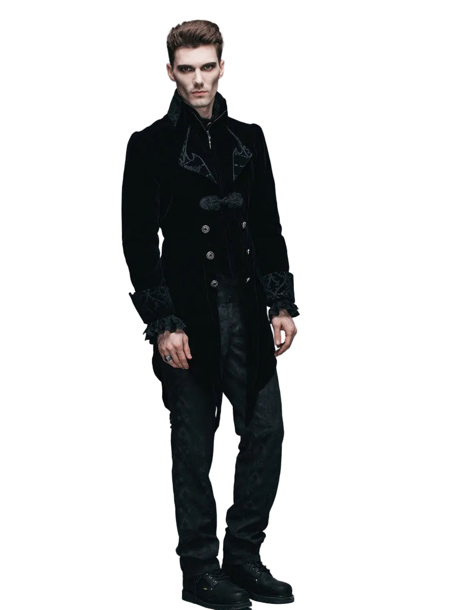Black Gothic Velvet Tailcoat