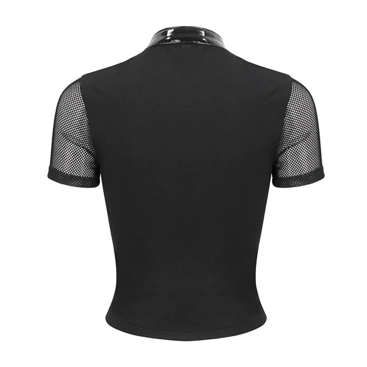 Lightning Bolt Cutout Lace Up Top