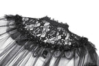 Sheer Mesh Laced Capelet