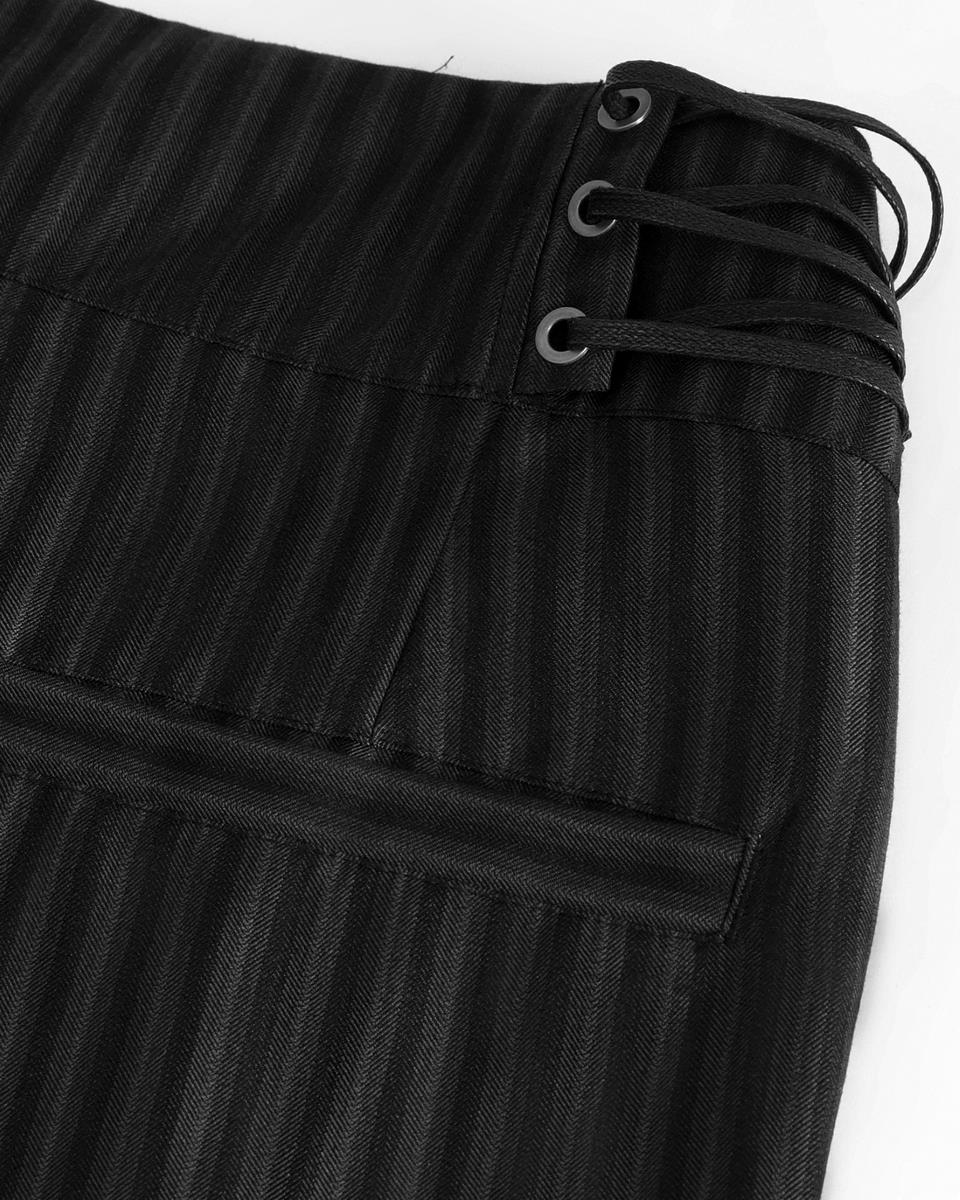 Pinstripe Button Trousers