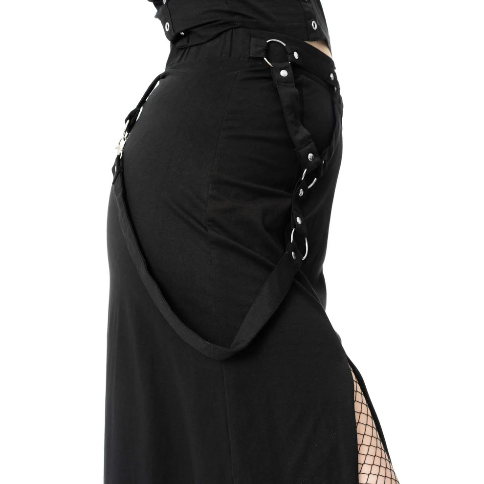 Split Maxi Amaranth Skirt