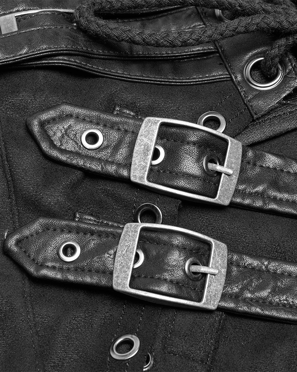 Katana Buckle Side Split Skirt