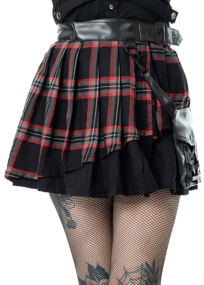 Tartan Belt Bag Mini Skirt