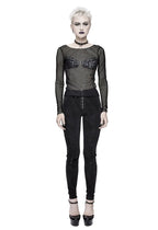 Skeleton Hands Chest Mesh Top