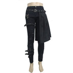 Ripped Punk Trousers With Half Skirt