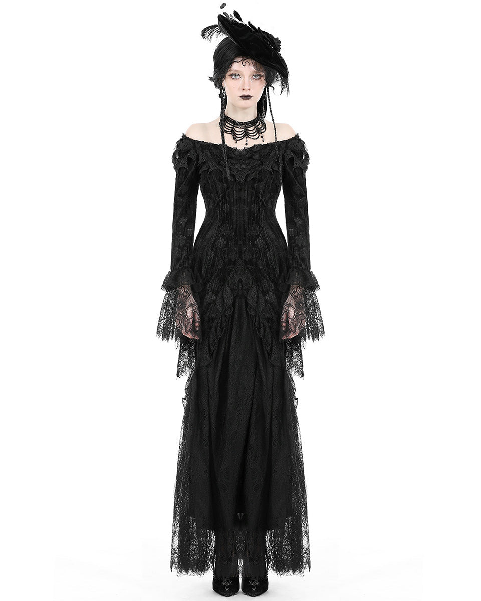 Rose Velvet Mermaid Maxi Dress