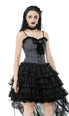 Pinstripe Satin Bow Doll Top