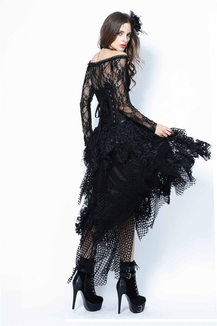 Messy Mesh Layered Skirt